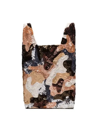 Shop Ashish Multicoloured Sequin Patchwork Tote Bag