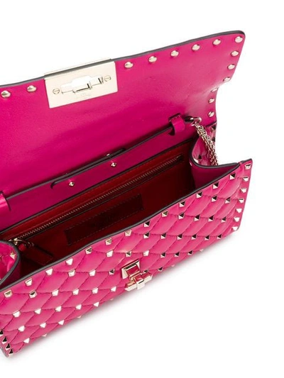 Shop Valentino Garavni Rockstud Spike Chain Bag In Pink