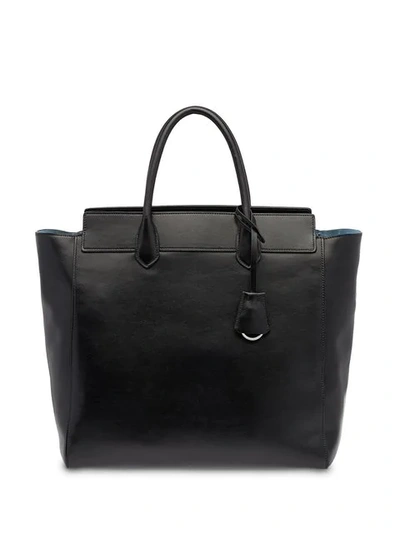 Shop Prada Logo Tote Bag In Black