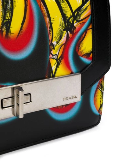 Shop Prada Séverine Printed Bag In Black