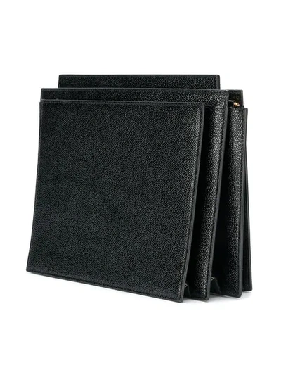 Shop Thom Browne Lucido Square Leather Shoulder Bag In Black