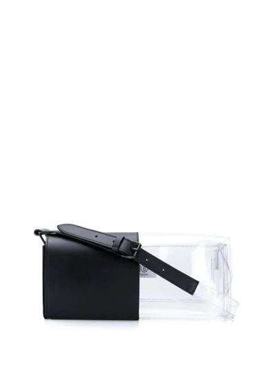 Mm6 Maison Margiela Leather & Pvc Shoulder Bag In Nero | ModeSens