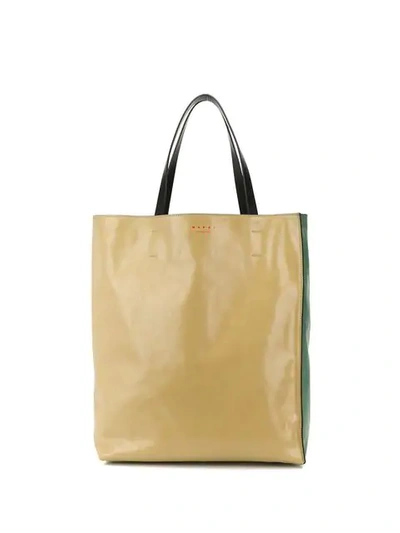 Shop Marni Large Shopping Bag In Green