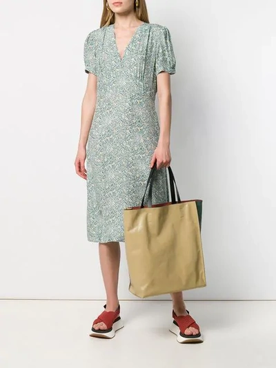 Shop Marni Large Shopping Bag In Green