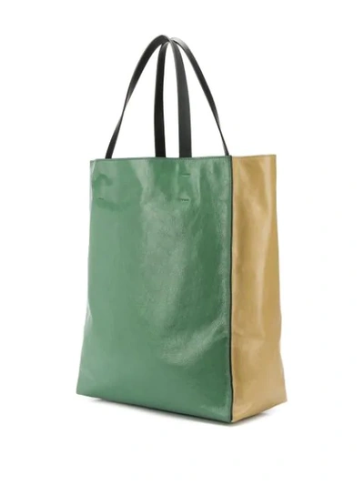 Shop Marni Large Shopping Bag In Green