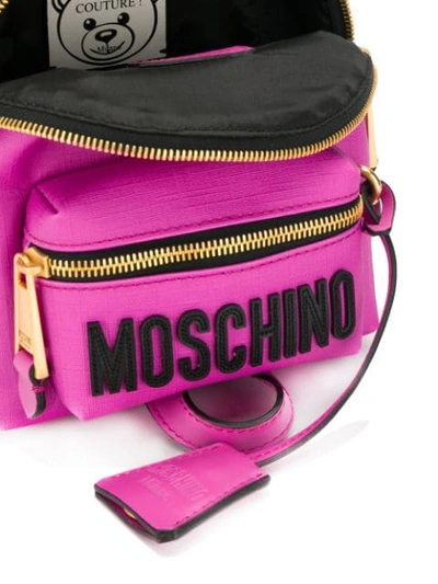 Shop Moschino Mini Teddy Bear Backpack In Pink