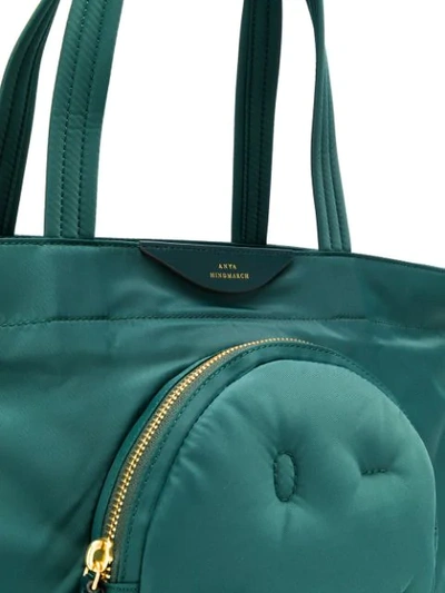 Shop Anya Hindmarch Smiley Tote Bag In Green