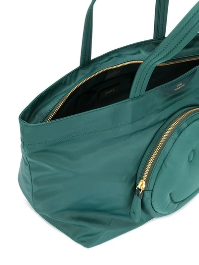 Shop Anya Hindmarch Smiley Tote Bag In Green