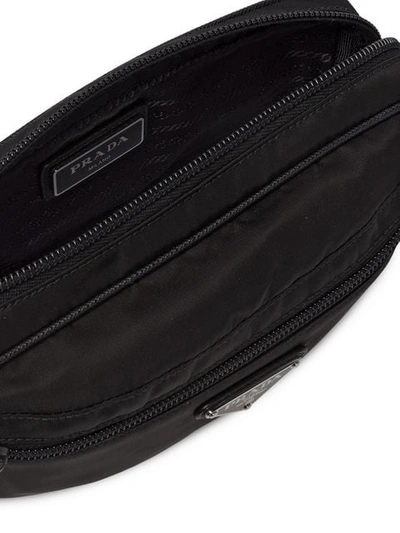 Shop Prada Fabric And Leather Belt Bag In Black