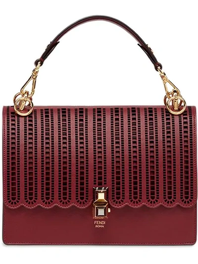 Shop Fendi Kan I Shoulder Bag In Red