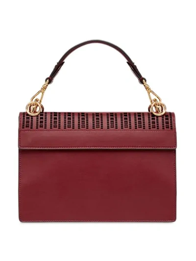 Shop Fendi Kan I Shoulder Bag In Red