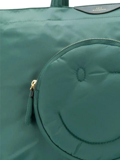Shop Anya Hindmarch Chubby Wink Large Tote In Green