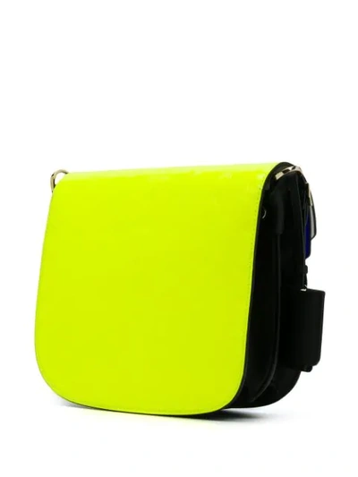 Shop Mcm Colour Block Cross Body Bag In Yellow