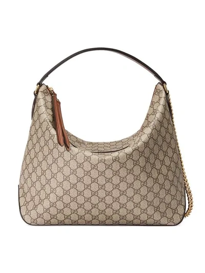 Gucci Linea A Large Gg Supreme Canvas Hobo Bag | ModeSens