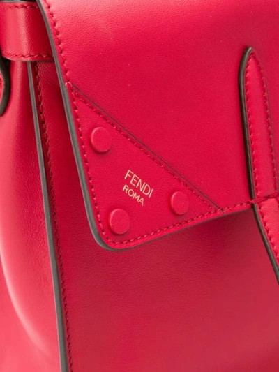 Shop Fendi Ff  Slip Large Shoulder Bag In Red