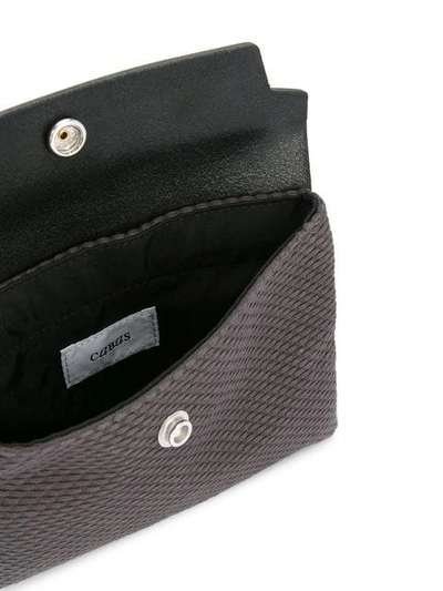 Shop Cabas Contrast Flap Mini Bag In Grey