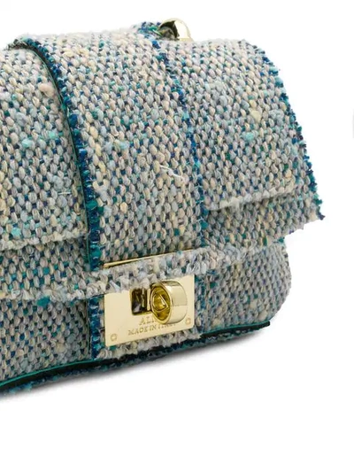 Shop Alila Mini Tweed Tote Bag In Blue