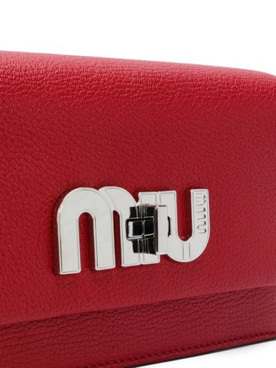 Shop Miu Miu Logo Mini Bag - Red