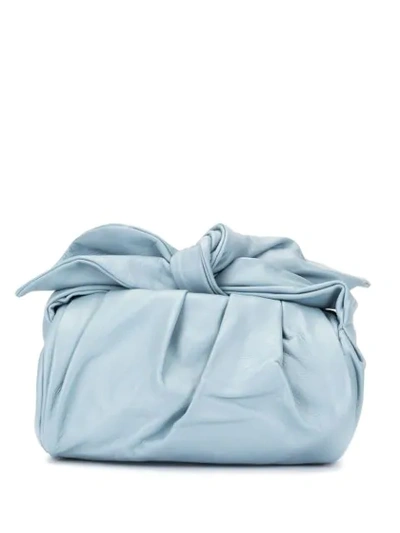 Shop Rejina Pyo Nane Knotted Bow-handle Bag In Blue