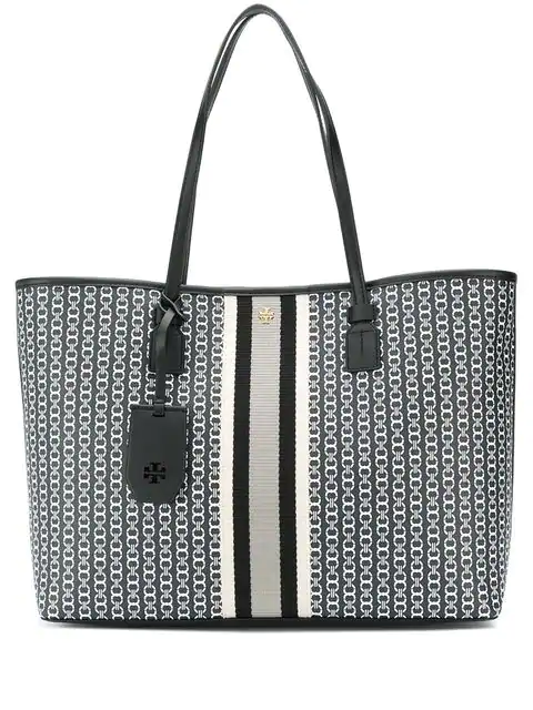 tory burch black and white purse