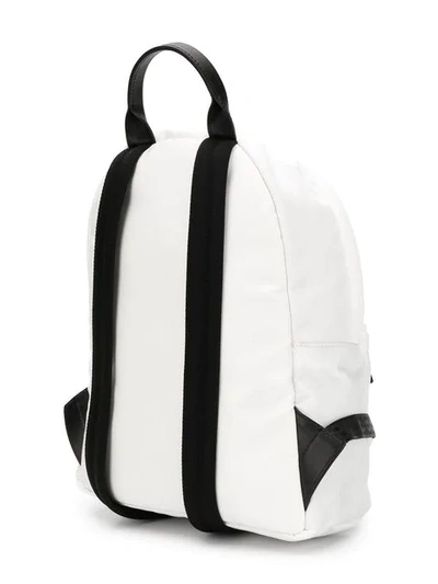 Shop Versace Printed Classic Backpack In White