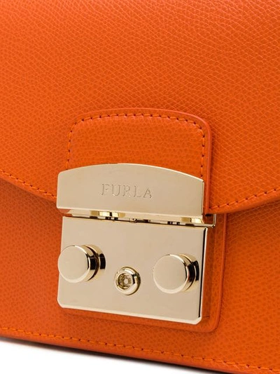 Shop Furla Metropolis Mini Crossbody Bag In Orange