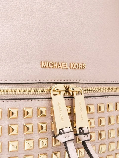 Shop Michael Michael Kors Rhea Studded Backpack In Pink