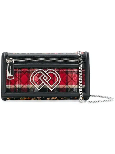 Shop Dsquared2 Check Detail Clutch In M037