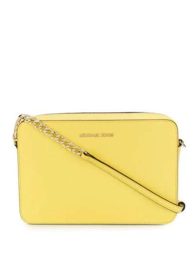 Shop Michael Michael Kors Jet Set Large Crossbody Bag - Yellow