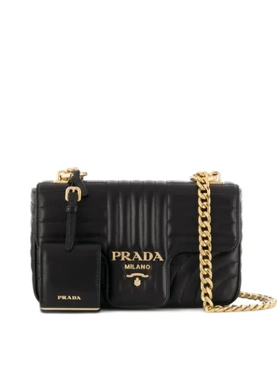 PRADA DIAGRAMME SHOULDER BAG - 黑色