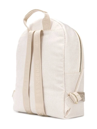 Shop Borbonese Classic Zipped Backpack In Neutrals