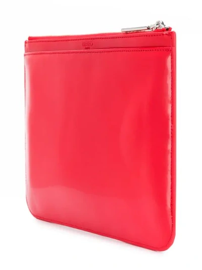 Shop Kenzo Tiger Logo Clutch Bag In Red