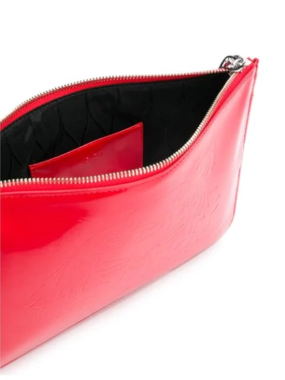 Shop Kenzo Tiger Logo Clutch Bag In Red