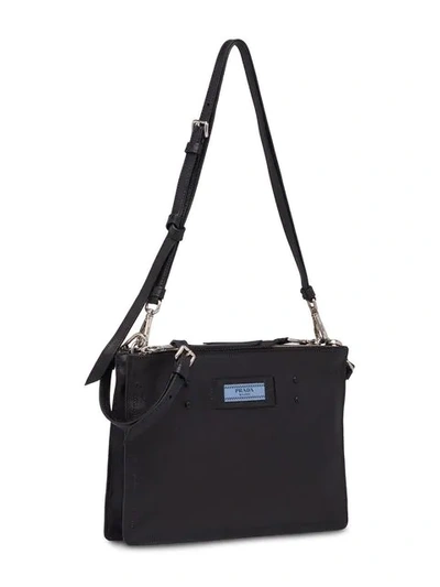 Shop Prada Etiquette Leather Bag In Black
