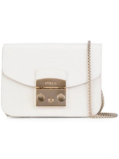 Shop Furla Metropolis Mini Crossbody Bag In Neutrals