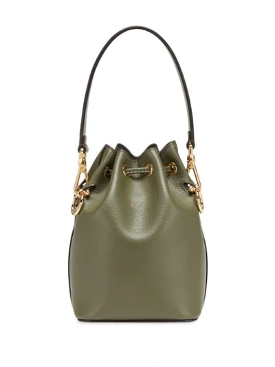 Shop Fendi Mini Mon Tresor Bucket Bag In Green