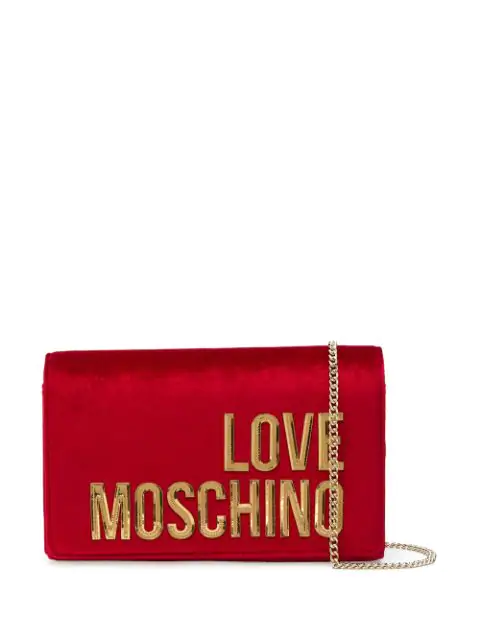 moschino red velvet bag