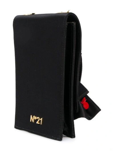 Shop N°21 Nº21 Sequinned Abstract Bow Mini Bag - Black