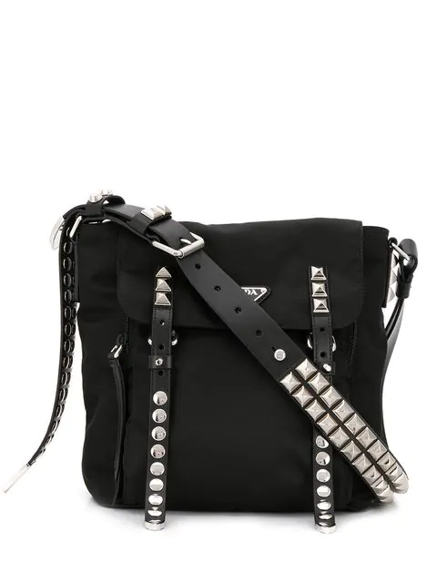 studded messenger bag
