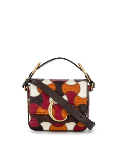 Shop Chloé Mini C-logo Crossbody Bag In Red