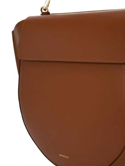 Shop Wandler Hortensia Shoulder Bag In Brown