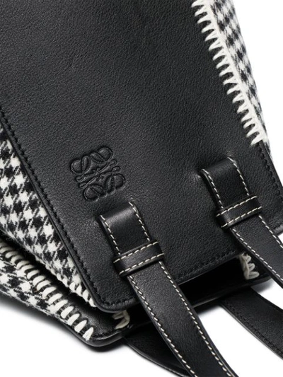 Shop Loewe Houndstooth Shoulder Bag - Black