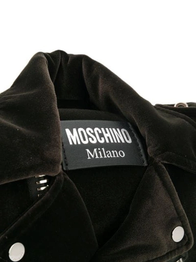 Shop Moschino Medium Biker Bag - Green