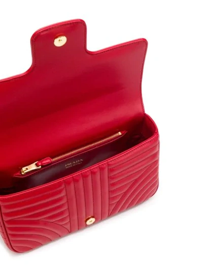Shop Prada Medium Diagramme Shoulder Bag In Red
