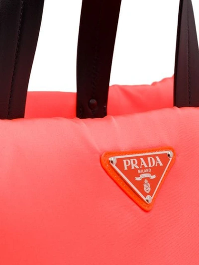 Shop Prada Medium Shopper Bag In Yellow