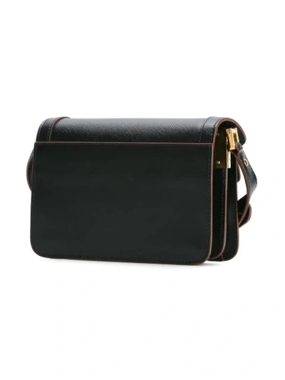 Shop Marni Trunk Mini Shoulder Bag In Black