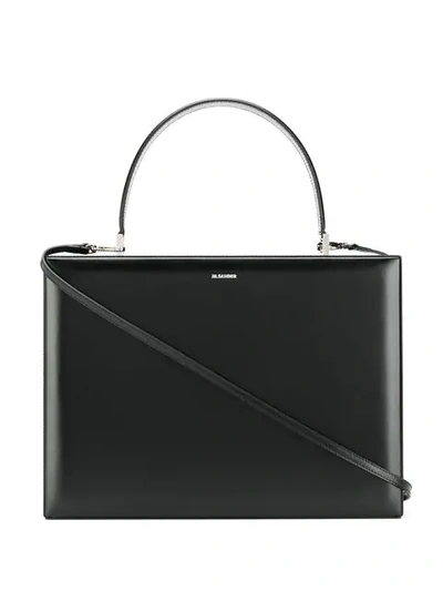 Shop Jil Sander Briefcase Tote Bag - Black