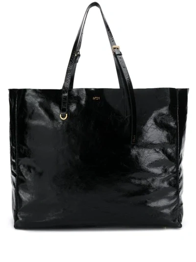 Shop N°21 Patent Tote Bag In Black