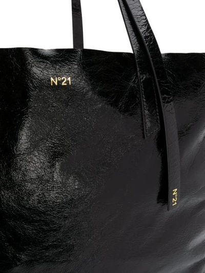 Shop N°21 Patent Tote Bag In Black