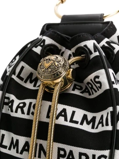 Shop Balmain Mini B Bucket Bag In Black